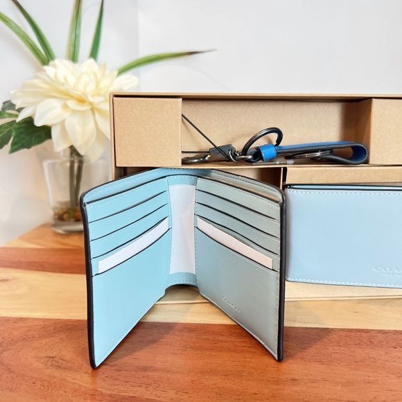 NWT Coach Boxed 3 In 1 Wallet Gift Set In Colorblock Signature Canvas - Picture 4 of 6